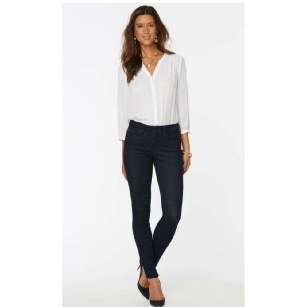NYDJ Ami Skinny Jeans Dark Indigo Wash Lift Tuck Technology‎ Size 2 NEW